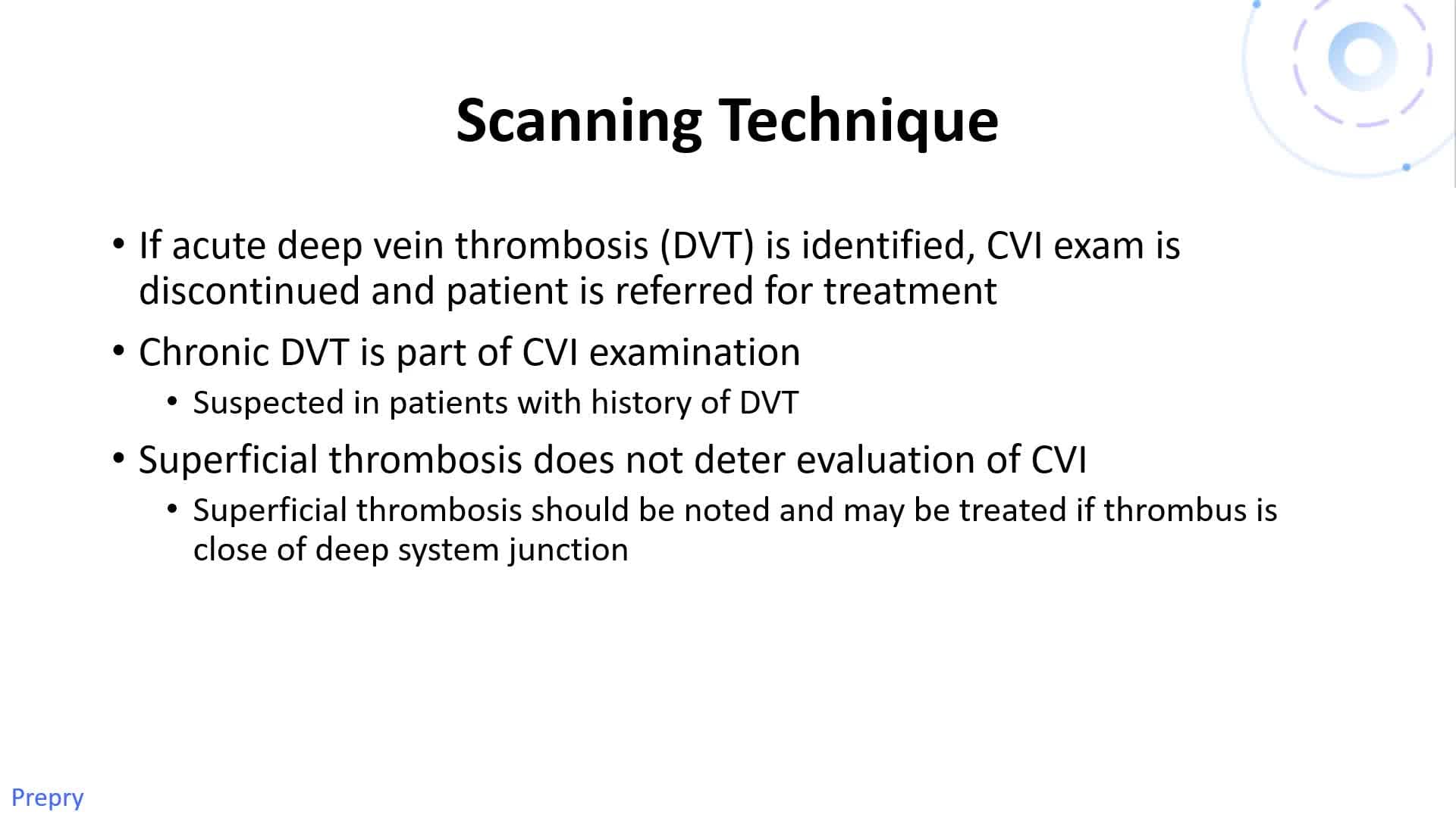 Venous Valvular Insufficiency Testing