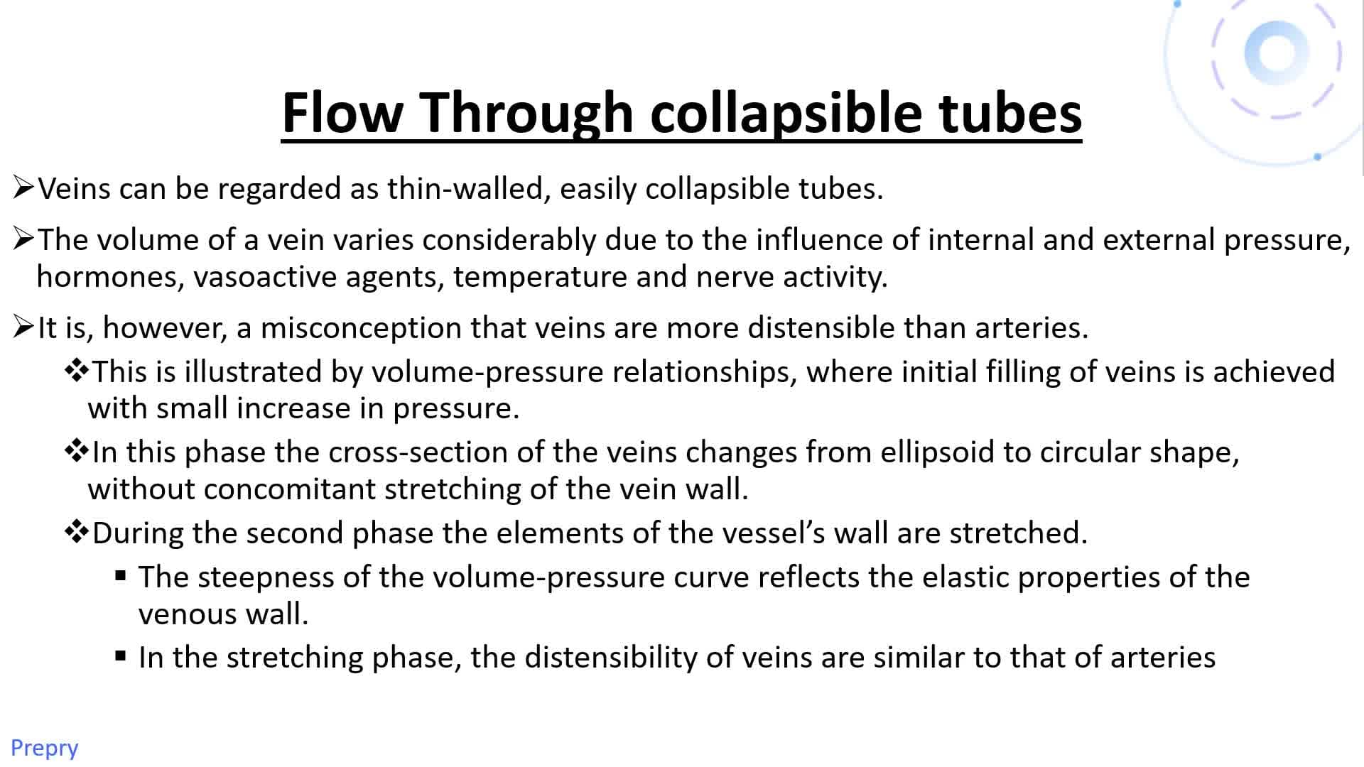 Fluid Dynamics - Venous Flow